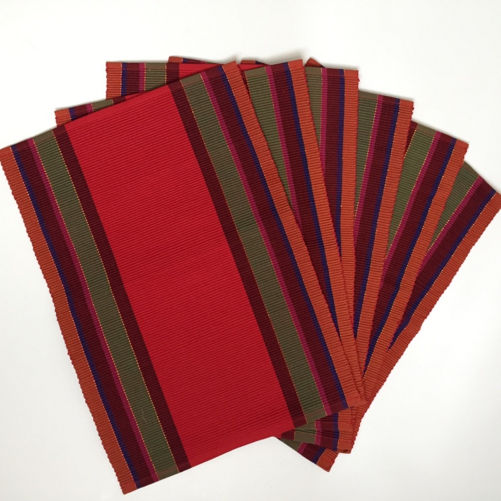 Set of 6 Woven Boho Christmas Placemats